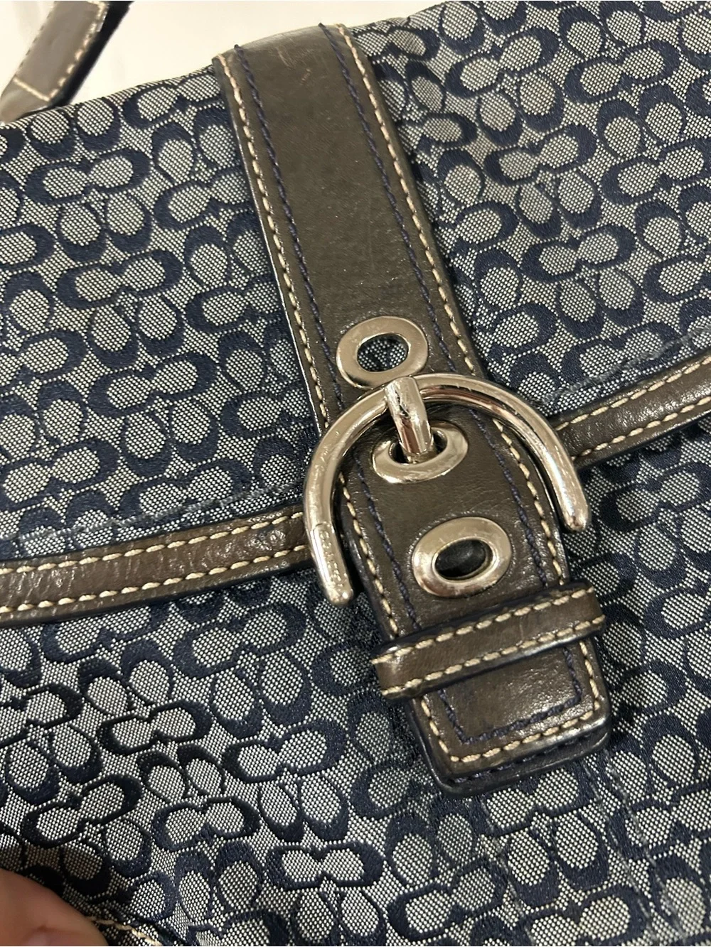 Coach Black Signature C Logo Crossbody Bag